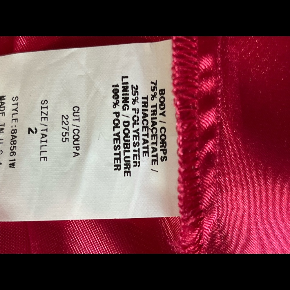 ABS Allen Schwartz Pink Strapless Front-Slit Gown 2 - Picture 10 of 10
